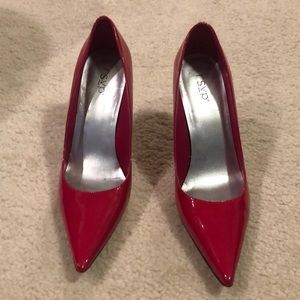 Pink patent leather stilletos